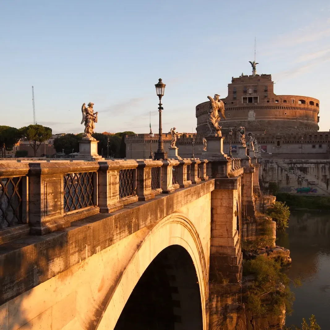 El puente Sant'Angelo en Roma