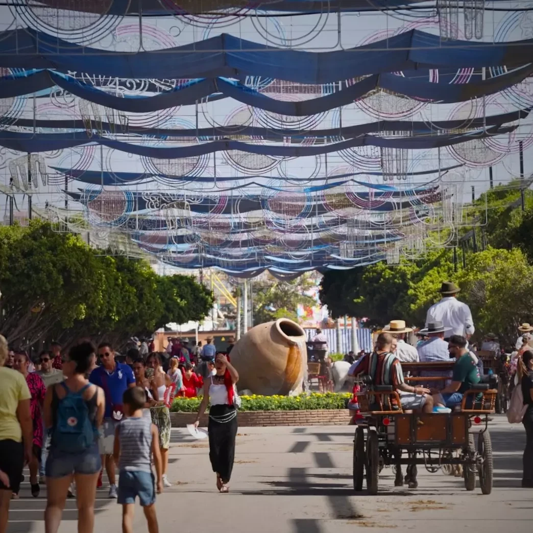 Feria de Málaga con niños