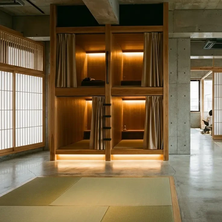 hoteles cápsula en Japón