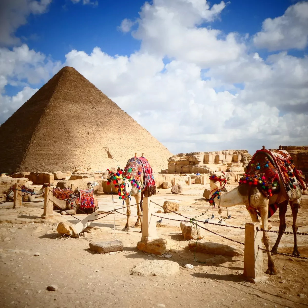 vista de las pirámides de Egipto