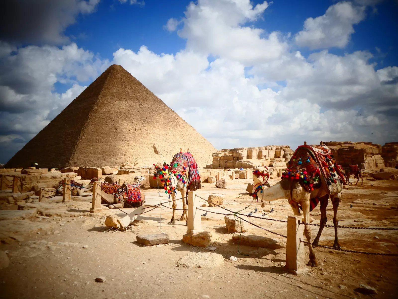 vista de las pirámides de Egipto